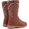 image:imageBMCiTYBM Toddler Girl Boy Cowboy Cowgirl Boots Little Kids Square Toe Western Boots Mid Calf Side Zipper Riding Shoes for All SeasonsAbrown