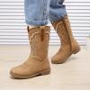 image:imageBMCiTYBM Toddler Girl Boy Cowboy Cowgirl Boots Little Kids Square Toe Western Boots Mid Calf Side Zipper Riding Shoes for All SeasonsAcamel