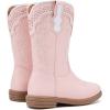 image:imageBMCiTYBM Toddler Girl Boy Cowboy Cowgirl Boots Little Kids Square Toe Western Boots Mid Calf Side Zipper Riding Shoes for All SeasonsApink