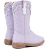 image:imageBMCiTYBM Toddler Girl Boy Cowboy Cowgirl Boots Little Kids Square Toe Western Boots Mid Calf Side Zipper Riding Shoes for All SeasonsApurple