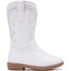 image:imageBMCiTYBM Toddler Girl Boy Cowboy Cowgirl Boots Little Kids Square Toe Western Boots Mid Calf Side Zipper Riding Shoes for All SeasonsAwhite