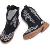 image:imageBMCiTYBM Toddler Girls Cowgirl Boots Little Kids Mid Calf Western Cowboy Pointed Toe Riding Shoes Tassels Glitter5black