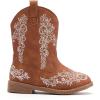 image:imageBMCiTYBM Toddler Girls Cowgirl Boots Little Kids Mid Calf Western Cowboy Pointed Toe Riding Shoes Tassels Glitter5brown