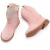 image:imageBMCiTYBM Toddler Girls Cowgirl Boots Little Kids Mid Calf Western Cowboy Pointed Toe Riding Shoes Tassels Glitter5pink