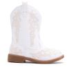 image:imageBMCiTYBM Toddler Girls Cowgirl Boots Little Kids Mid Calf Western Cowboy Pointed Toe Riding Shoes Tassels Glitter5white