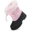 image:imageBMCiTYBM Toddler Snow Boots Boys Girls Little Kids Winter Shoes Cold Weather Outdoor Lightweight ToddlerLittle Kids61pink