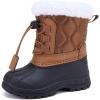 image:imageBMCiTYBM Toddler Snow Boots Boys Girls Little Kids Winter Shoes Cold Weather Outdoor Lightweight ToddlerLittle KidsDark Brown