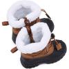 image:imageBMCiTYBM Toddler Snow Boots Boys Girls Little Kids Winter Shoes Cold Weather Outdoor Lightweight ToddlerLittle KidsDark Brown