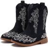 image:imageBMCiTYBM Toddler Girls Cowgirl Boots Little Kids Mid Calf Western Cowboy Pointed Toe Riding Shoes Tassels Glitter5black