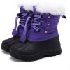 image:imageBMCiTYBM Toddler Snow Boots Boys Girls Little Kids Winter Shoes Cold Weather Outdoor Lightweight ToddlerLittle Kids61purple