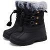 image:imageBMCiTYBM Toddler Snow Boots Boys Girls Little Kids Winter Shoes Cold Weather Outdoor Lightweight ToddlerLittle Kids62black
