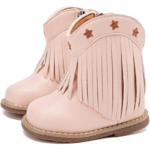 image:imageBMCiTYBM Baby Cowboy Cowgirl Boots Infant Western Shoes Boys Girls Round Toe Boots All Seasons 624 MonthsTasselspink