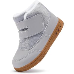 image:imageBMCiTYBM Toddler Snow Boots Boys Girls Little Kids Winter Shoes Cold Weather Outdoor Lightweight ToddlerLittle Kids4agrey