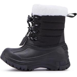 image:imageBMCiTYBM Toddler Snow Boots Boys Girls Little Kids Winter Shoes Cold Weather Outdoor Lightweight ToddlerLittle Kids5black