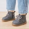 image:imageBMCiTYBM Baby Boys Girls Boots Infant Shoes First Walking Booties for All Seasons for 6 9 12 15 18 24 Months7grey