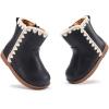 image:imageBMCiTYBM Baby Boys Girls Boots Infant Shoes First Walking Booties for All Seasons for 6 9 12 15 18 24 Months8black