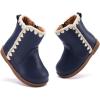 image:imageBMCiTYBM Baby Boys Girls Boots Infant Shoes First Walking Booties for All Seasons for 6 9 12 15 18 24 Months8navy