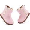 image:imageBMCiTYBM Baby Boys Girls Boots Infant Shoes First Walking Booties for All Seasons for 6 9 12 15 18 24 Months8pink