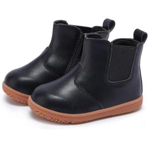image:imageBMCiTYBM Baby Boys Girls Boots Infant Shoes First Walking Booties for All Seasons for 6 9 12 15 18 24 Months1black