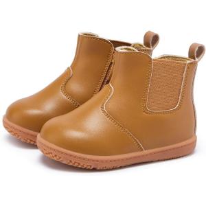 image:imageBMCiTYBM Baby Boys Girls Boots Infant Shoes First Walking Booties for All Seasons for 6 9 12 15 18 24 Months1brown