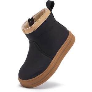 image:imageBMCiTYBM Baby Boys Girls Boots Infant Shoes First Walking Booties for All Seasons for 6 9 12 15 18 24 Months31black