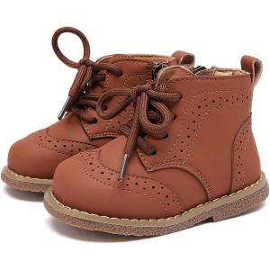 image:imageBMCiTYBM Baby Boys Girls Boots Infant Shoes First Walking Booties for All Seasons for 6 9 12 15 18 24 Months7brown
