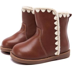 image:imageBMCiTYBM Baby Boys Girls Boots Infant Shoes First Walking Booties for All Seasons for 6 9 12 15 18 24 Months8brown