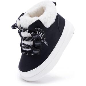 image:imageBMCiTYBM Baby Snow Boots Winter Shoes Infant Boys Girls Booties Non Slip Cold Weather 624 Months1black