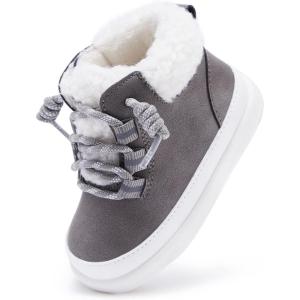 image:imageBMCiTYBM Baby Snow Boots Winter Shoes Infant Boys Girls Booties Non Slip Cold Weather 624 Months1grey