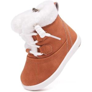 image:imageBMCiTYBM Baby Snow Boots Winter Shoes Infant Boys Girls Booties Non Slip Cold Weather 624 Months7brown