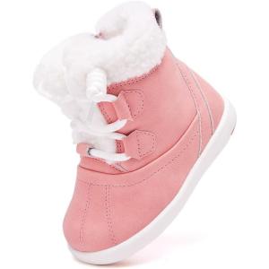 image:imageBMCiTYBM Baby Snow Boots Winter Shoes Infant Boys Girls Booties Non Slip Cold Weather 624 Months7pink
