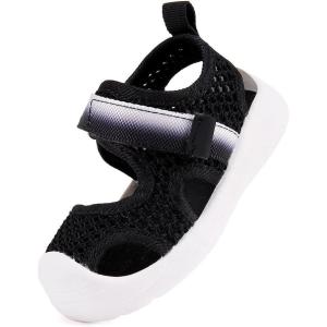 image:imageBMCiTYBM Baby Boy Girl Closed Toe Summer Toddler Sandals Lightweight Shoes Infant NonSlip First Walking Sneakers 6 9 12 18 24 Months 23 Years9black