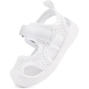 image:imageBMCiTYBM Baby Boy Girl Closed Toe Summer Toddler Sandals Lightweight Shoes Infant NonSlip First Walking Sneakers 6 9 12 18 24 Months 23 Years9white