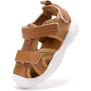 image:imageBMCiTYBM Baby Boy Girl Closed Toe Summer Toddler Sandals Lightweight Shoes Infant NonSlip First Walking Sneakers 6 9 12 18 24 Months 23 YearsAbrown