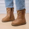 image:imageBMCiTYBM Baby Cowboy Cowgirl Boots Infant Western Boots Toddler Boys Girls Round Toe Riding Mid Calf Boots All Seasons for 6 9 12 18 24 MonthsA3brown