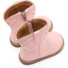 image:imageBMCiTYBM Baby Cowboy Cowgirl Boots Infant Western Boots Toddler Boys Girls Round Toe Riding Mid Calf Boots All Seasons for 6 9 12 18 24 MonthsA3pink
