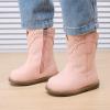 image:imageBMCiTYBM Baby Cowboy Cowgirl Boots Infant Western Boots Toddler Boys Girls Round Toe Riding Mid Calf Boots All Seasons for 6 9 12 18 24 MonthsA3pink