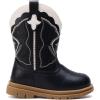 image:imageBMCiTYBM Toddler Cowboy Cowgirl Boots Boys Girls Western Round Toe Riding Mid Calf Booties for All SeasonsToddlerLittle KidBblack