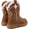 image:imageBMCiTYBM Toddler Cowboy Cowgirl Boots Boys Girls Western Round Toe Riding Mid Calf Booties for All SeasonsToddlerLittle KidBbrown