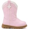 image:imageBMCiTYBM Toddler Cowboy Cowgirl Boots Boys Girls Western Round Toe Riding Mid Calf Booties for All SeasonsToddlerLittle KidBpink