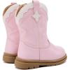 image:imageBMCiTYBM Toddler Cowboy Cowgirl Boots Boys Girls Western Round Toe Riding Mid Calf Booties for All SeasonsToddlerLittle KidBpink