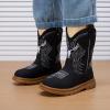 image:imageBMCiTYBM Toddler Cowboy Cowgirl Boots Boys Girls Western Round Toe Riding Mid Calf Booties for All SeasonsToddlerLittle KidCblack