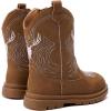 image:imageBMCiTYBM Toddler Cowboy Cowgirl Boots Boys Girls Western Round Toe Riding Mid Calf Booties for All SeasonsToddlerLittle KidCbrown