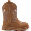 image:imageBMCiTYBM Toddler Cowboy Cowgirl Boots Boys Girls Western Round Toe Riding Mid Calf Booties for All SeasonsToddlerLittle KidCbrown