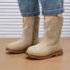 image:imageBMCiTYBM Toddler Cowboy Cowgirl Boots Boys Girls Western Round Toe Riding Mid Calf Booties for All SeasonsToddlerLittle KidCcamel