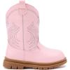 image:imageBMCiTYBM Toddler Cowboy Cowgirl Boots Boys Girls Western Round Toe Riding Mid Calf Booties for All SeasonsToddlerLittle KidCpink
