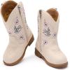 image:imageBMCiTYBM Toddler Cowboy Cowgirl Boots Boys Girls Western Round Toe Riding Mid Calf Booties for All SeasonsToddlerLittle KidCwhite