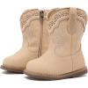 image:imageBMCiTYBM Baby Cowboy Cowgirl Boots Infant Western Boots Toddler Boys Girls Round Toe Riding Mid Calf Boots All Seasons for 6 9 12 18 24 MonthsA3beige