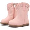 image:imageBMCiTYBM Baby Cowboy Cowgirl Boots Infant Western Boots Toddler Boys Girls Round Toe Riding Mid Calf Boots All Seasons for 6 9 12 18 24 MonthsA3pink