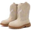 image:imageBMCiTYBM Toddler Cowboy Cowgirl Boots Boys Girls Western Round Toe Riding Mid Calf Booties for All SeasonsToddlerLittle KidCcamel